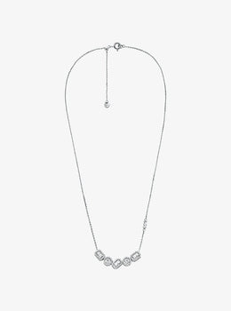Precious Metal-Plated Sterling Silver Pavé Necklace