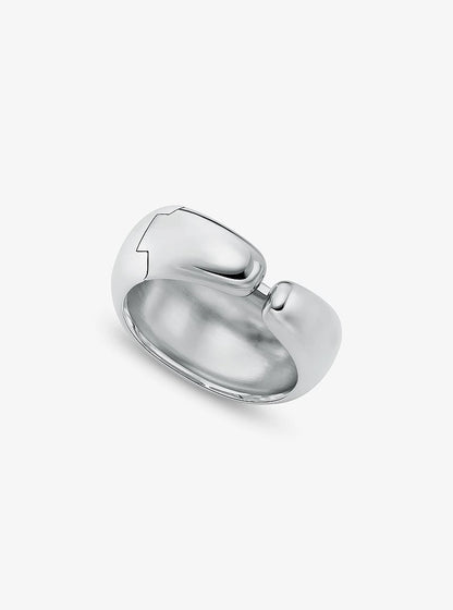 Large Precious Metal-Plated Brass Bubble Cuff
