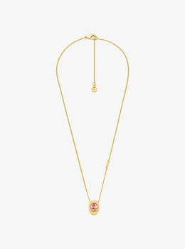 Oval Stone Pendant Necklace