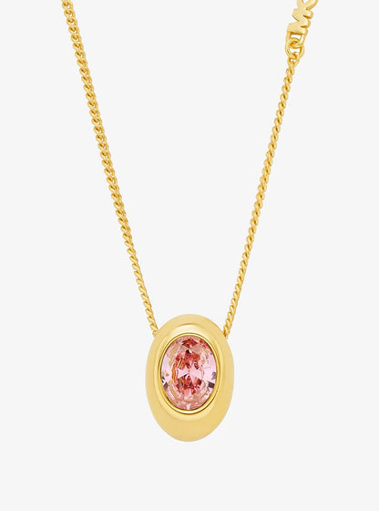 Oval Stone Pendant Necklace