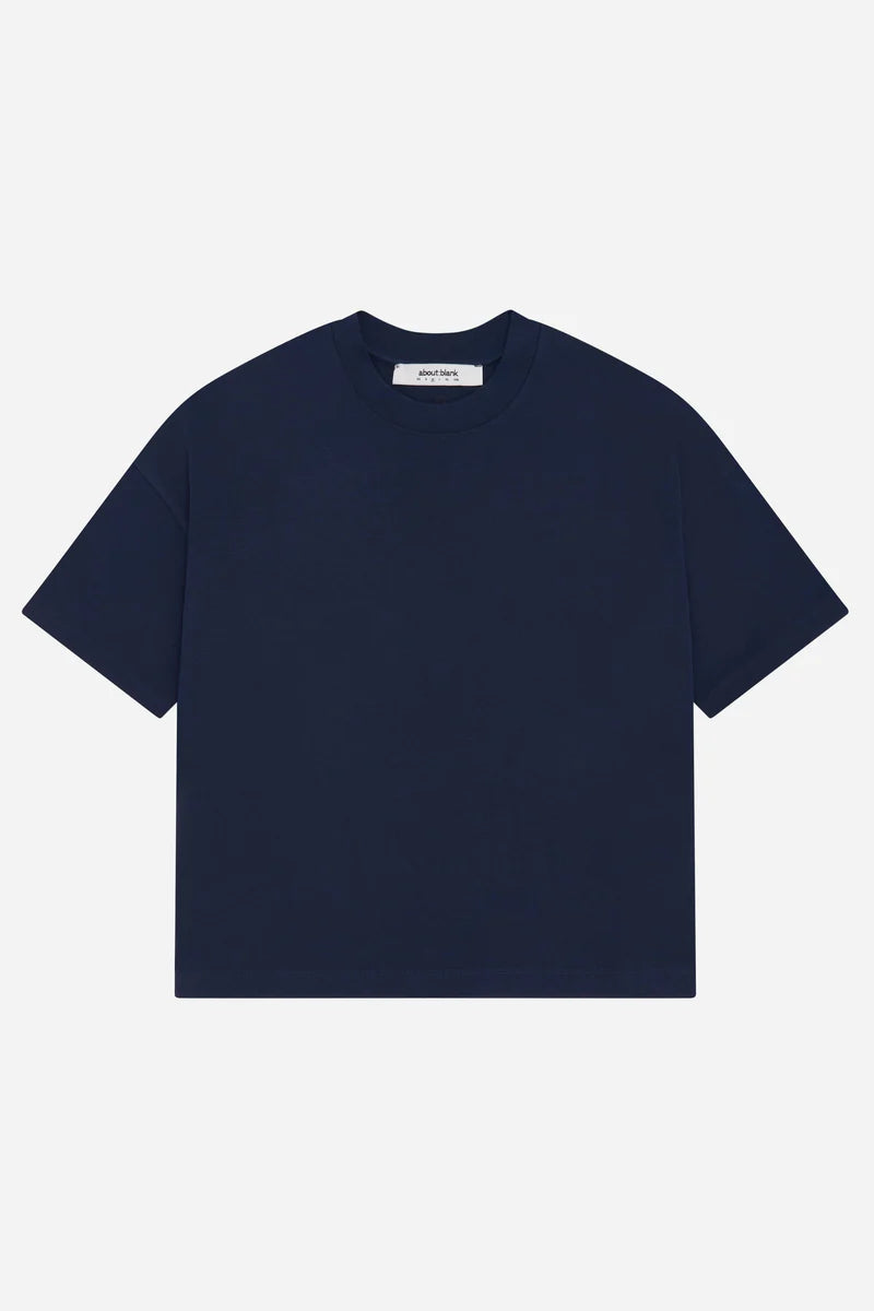 Mock neck t-shirt - navy