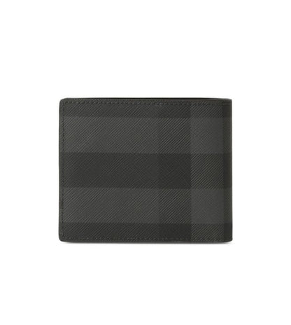 Burberry Grey Motif Checked Wallet