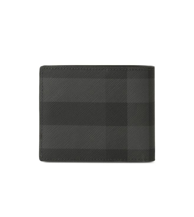 Burberry Grey Motif Checked Wallet