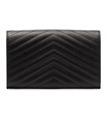 Black Cassandre Leather Clutch