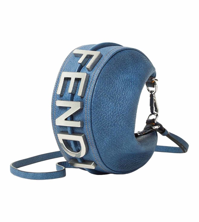 Fendi Blue Fendigraphy Mini Cross Body Bag