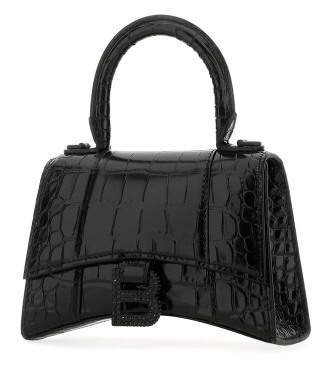 Balenciaga Black Hourglass Mini Satchel Bag