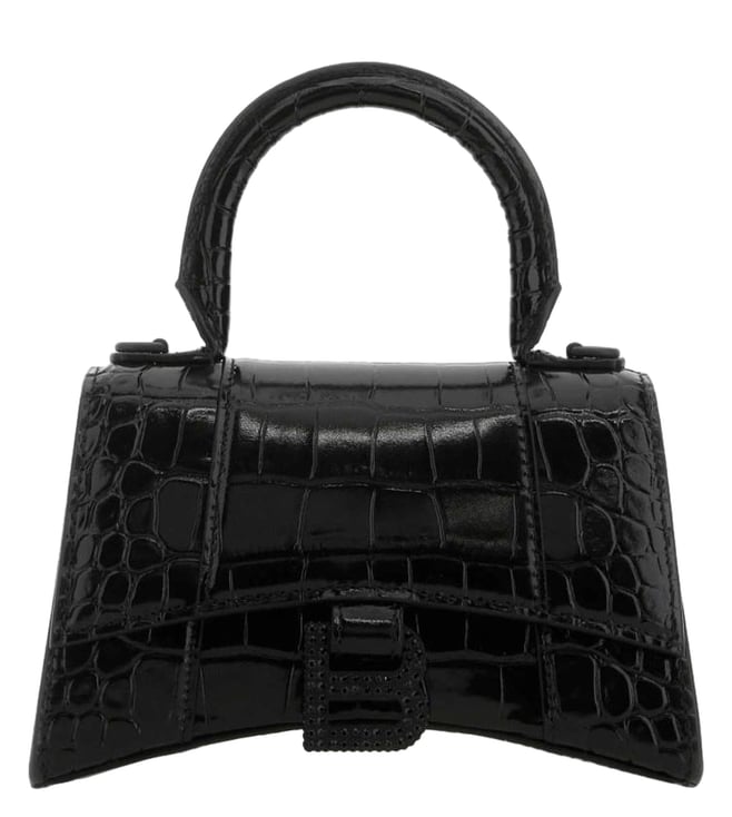 Balenciaga Black Hourglass Mini Satchel Bag