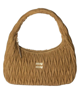 Brown Wander Matelasse Hobo Bag