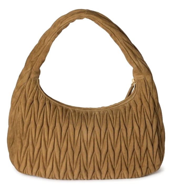 Brown Wander Matelasse Hobo Bag