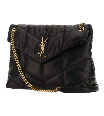 Saint Laurent Black Medium Loulou Puffer Shoulder Bag