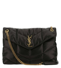 Saint Laurent Black Medium Loulou Puffer Shoulder Bag