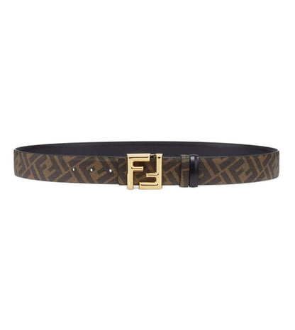 Black Logo Buckle Reversible Belt
