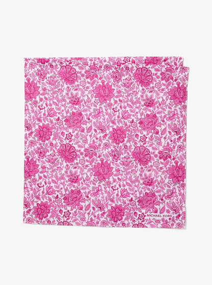 Floral Print Cotton Scarf
