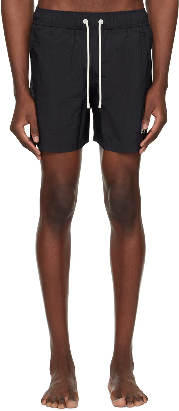 Black Monogram Swim Shorts