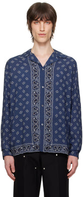Navy Bowling Shirt
