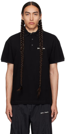 Black Embroidered Polo