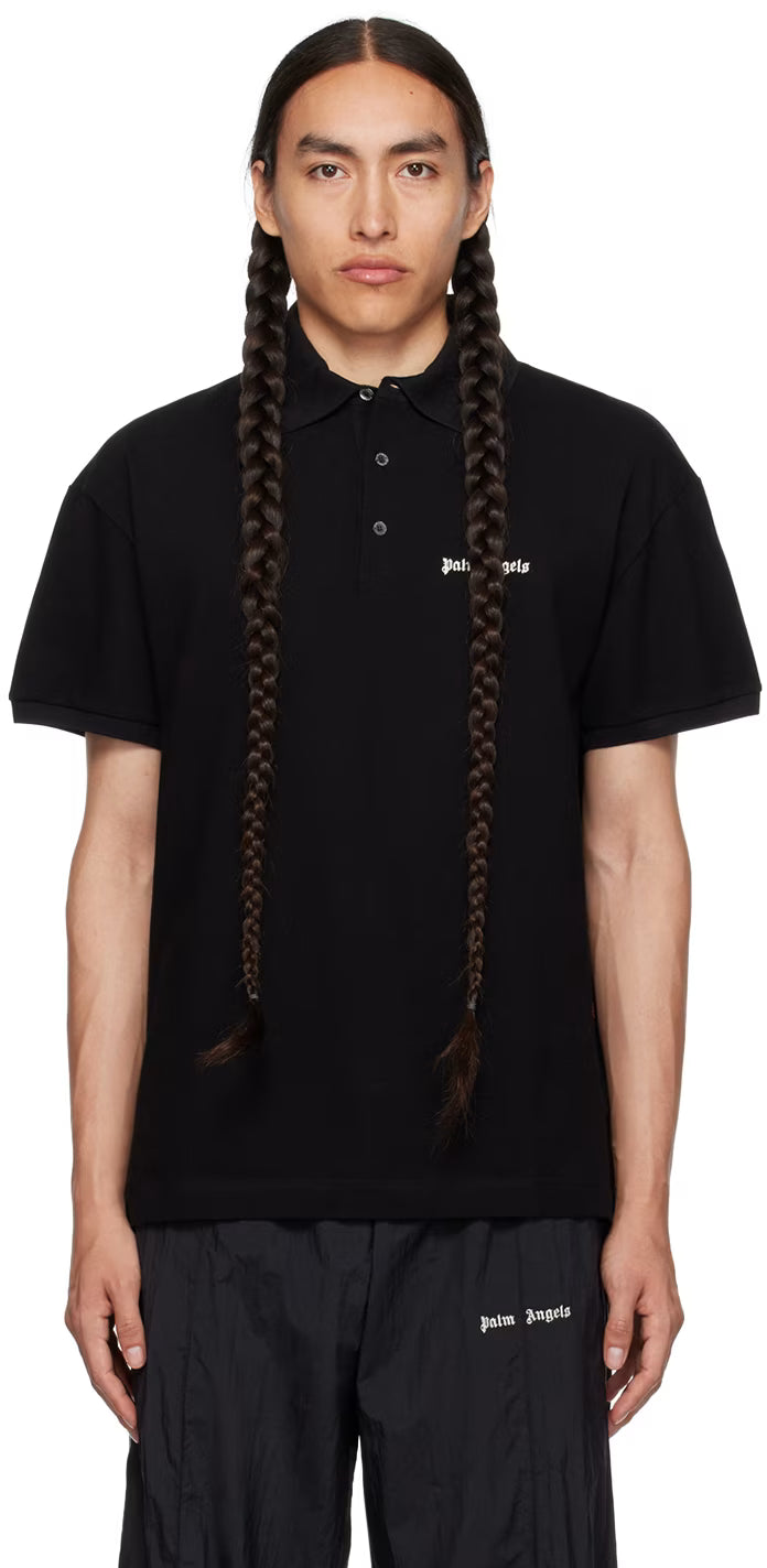 Black Embroidered Polo