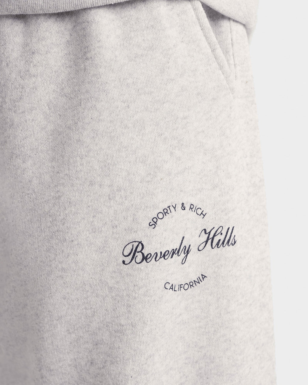 Beverly Script Soft Sweatpant - Heather Gray/Navy
