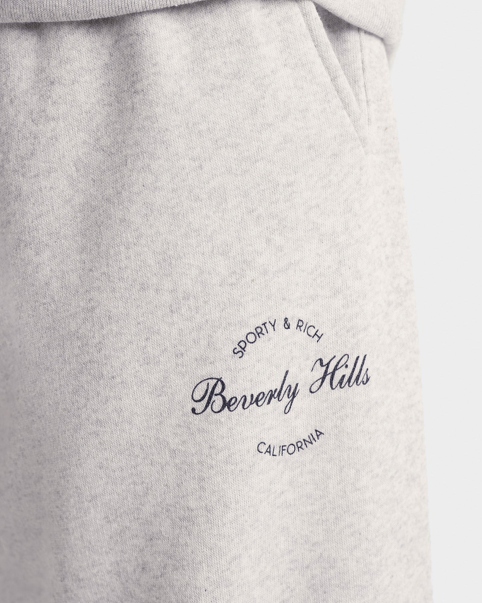 Beverly Script Soft Sweatpant - Heather Gray/Navy