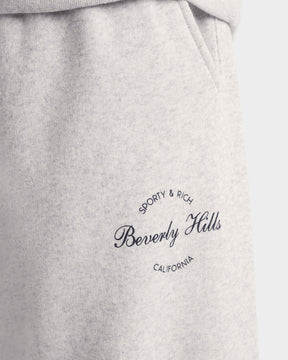 Beverly Script Soft Sweatpant - Heather Gray/Navy