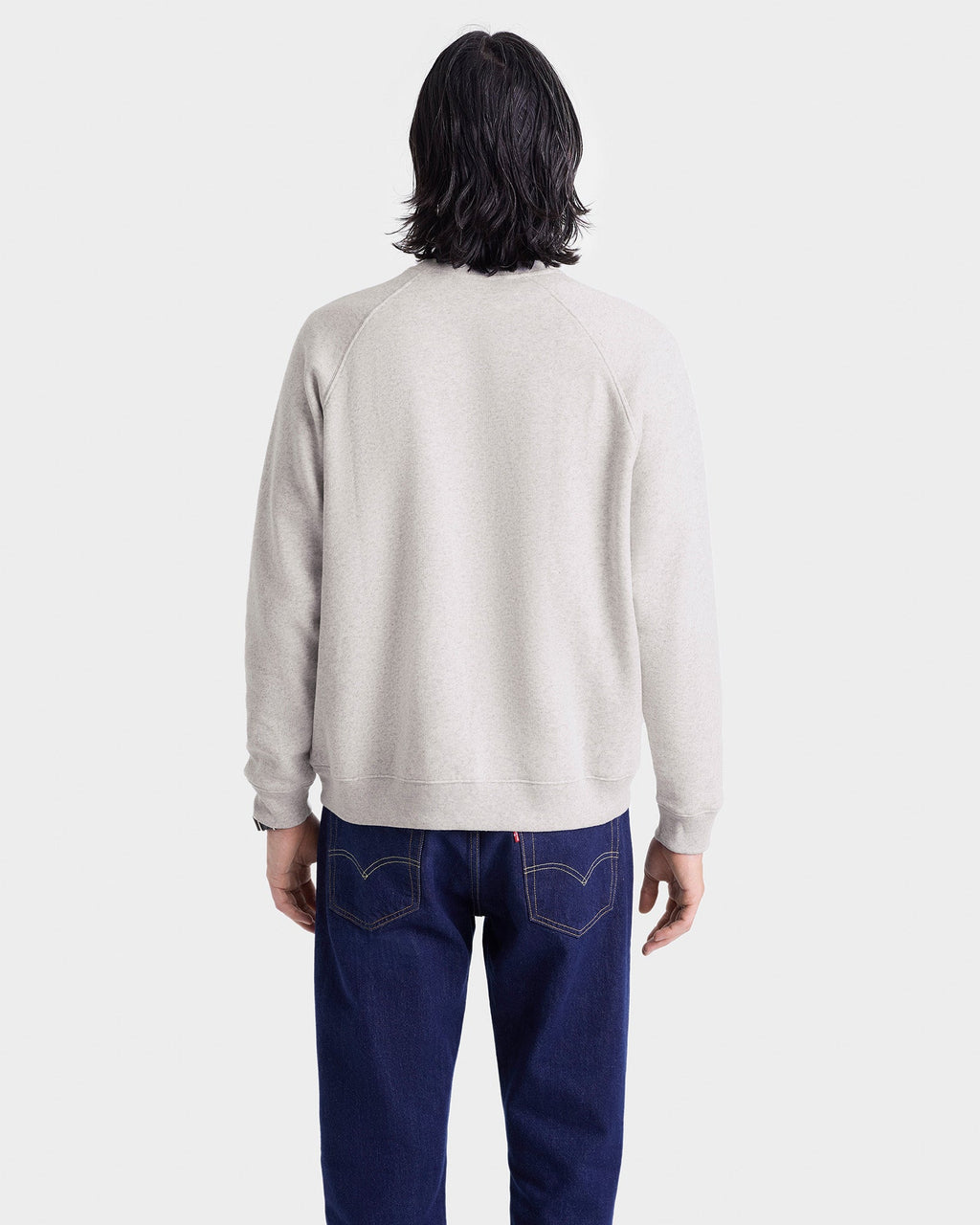 Beverly Script Soft Crewneck - Heather Gray/Navy