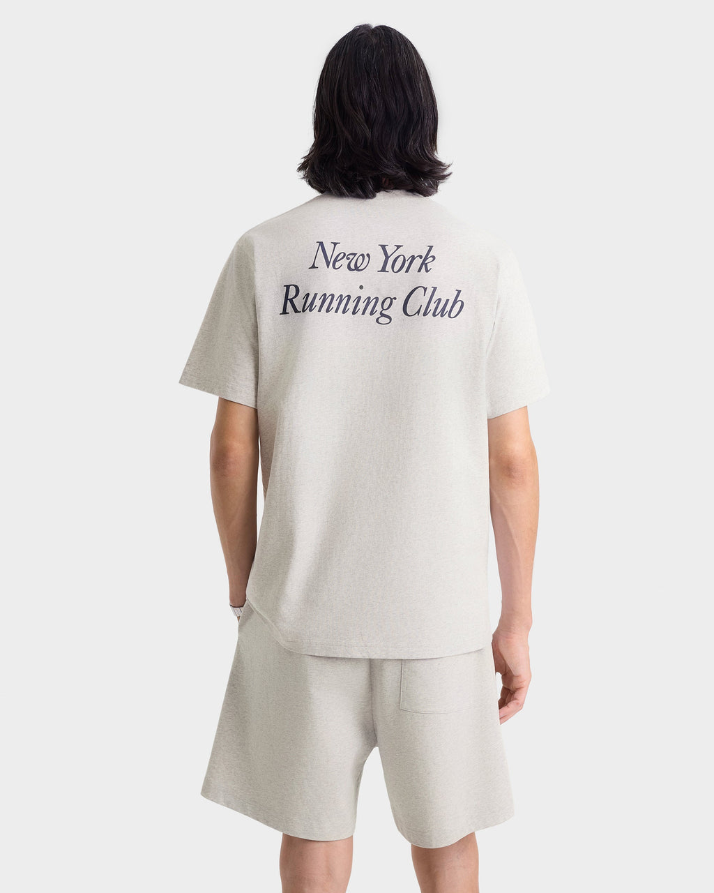 Run Club Gym Short - Heather Gray/Navy