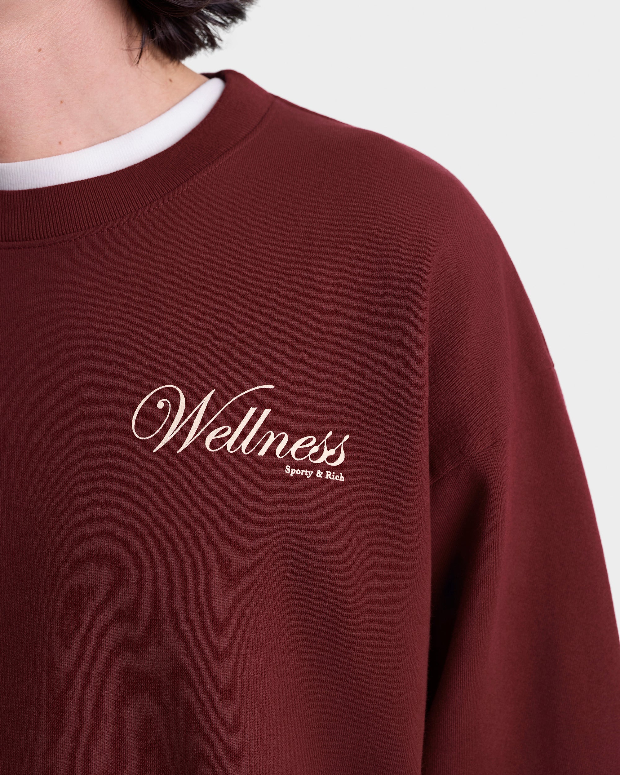 Soho Crewneck - Merlot/Cream
