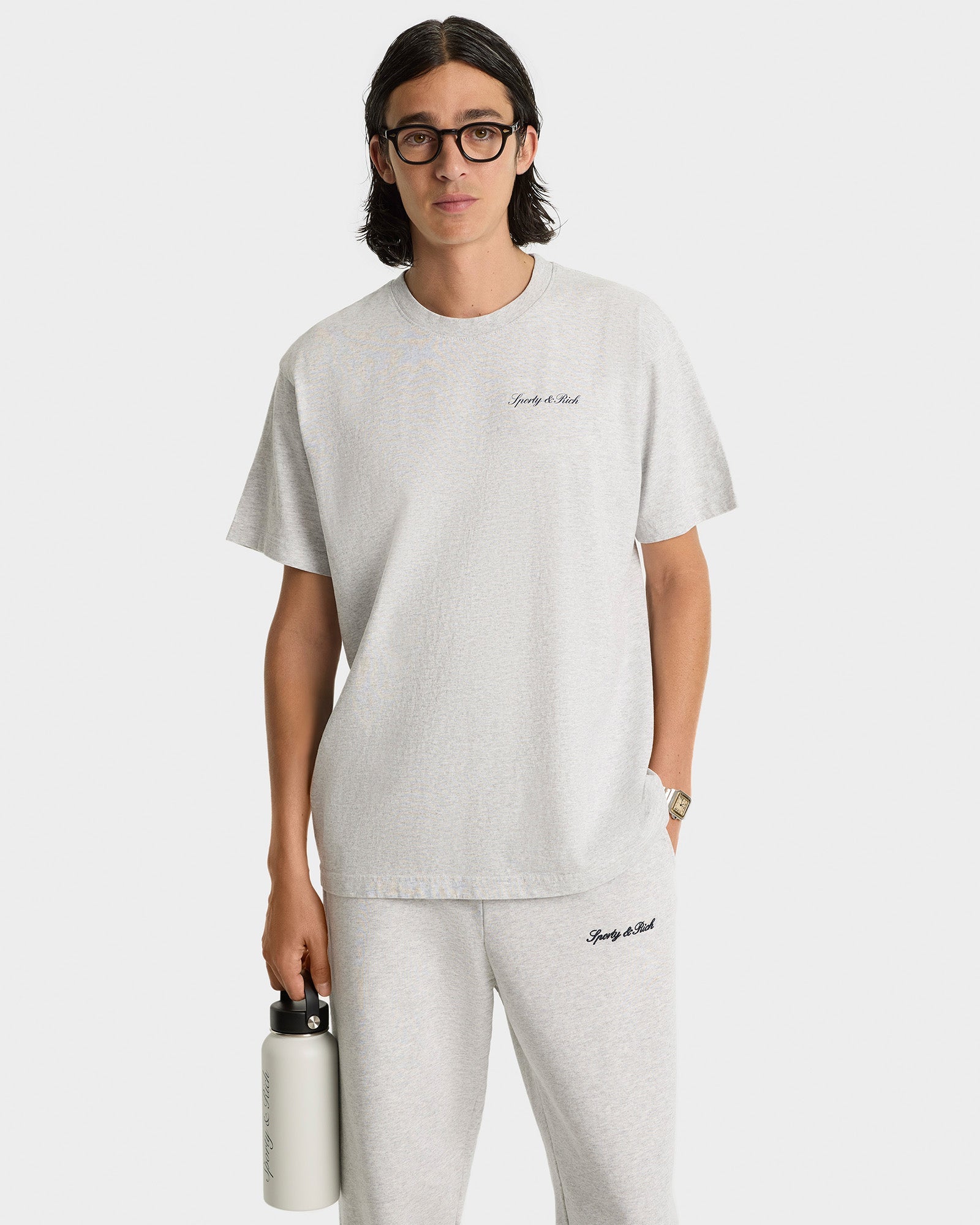 Syracuse Embroidered Sweatpant - Heather Gray/Navy