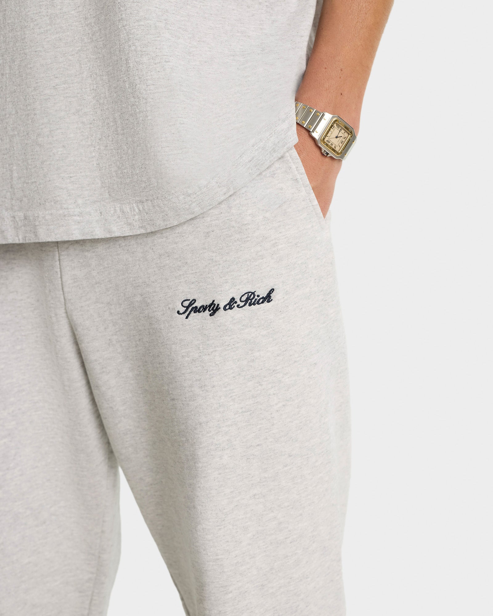 Syracuse Embroidered Sweatpant - Heather Gray/Navy