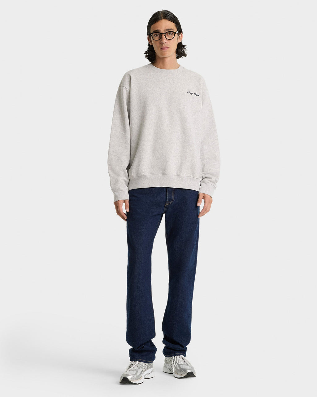 Syracuse Embroidered Crewneck - Heather Gray/Navy