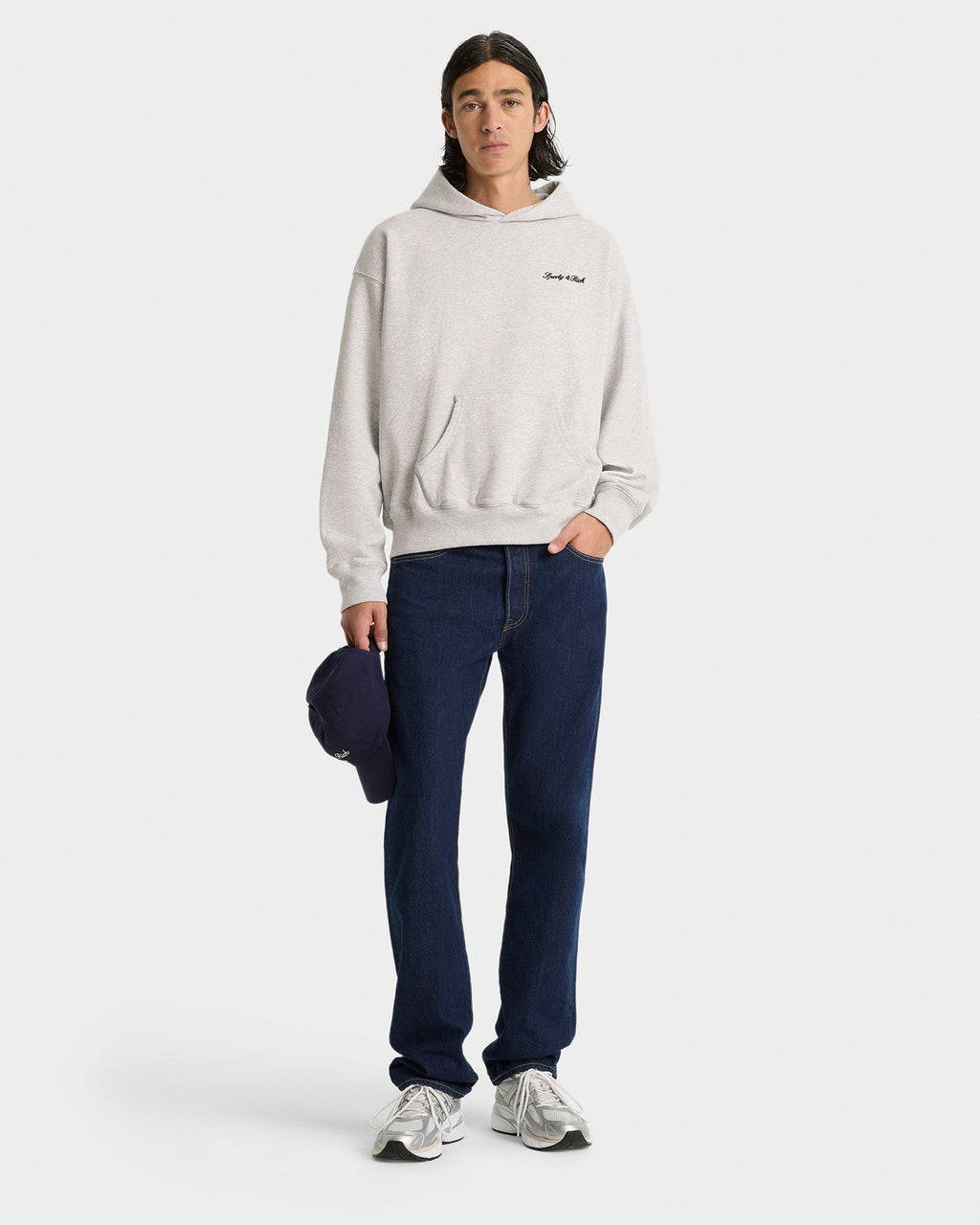 Syracuse Embroidered Hoodie - Heather Gray/Navy