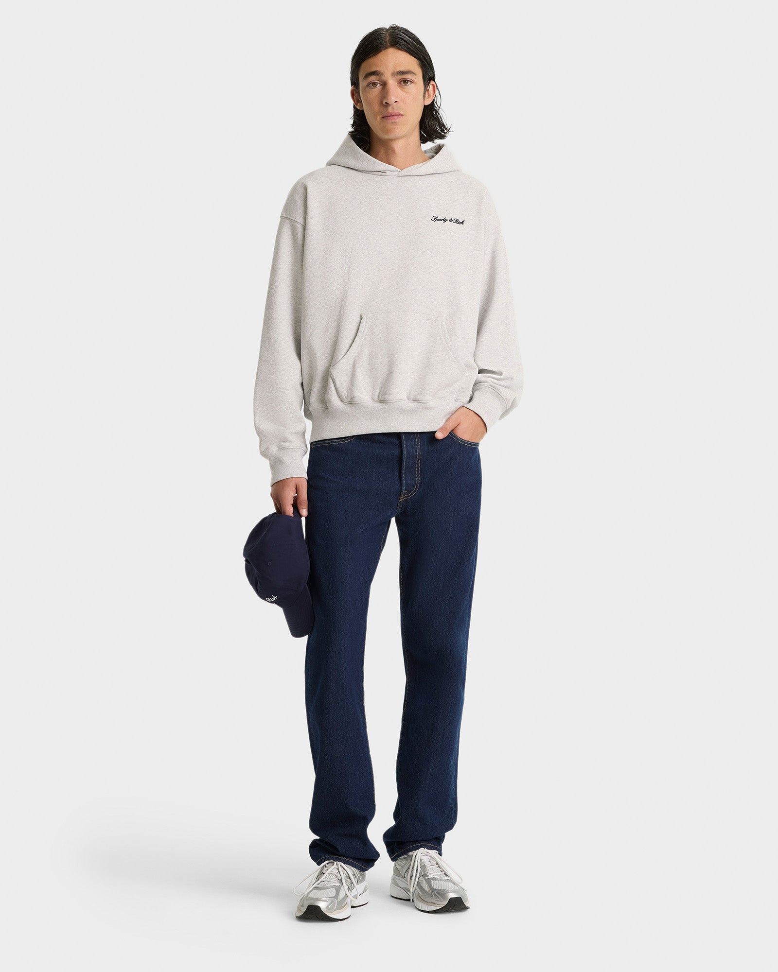 Syracuse Embroidered Hoodie - Heather Gray/Navy