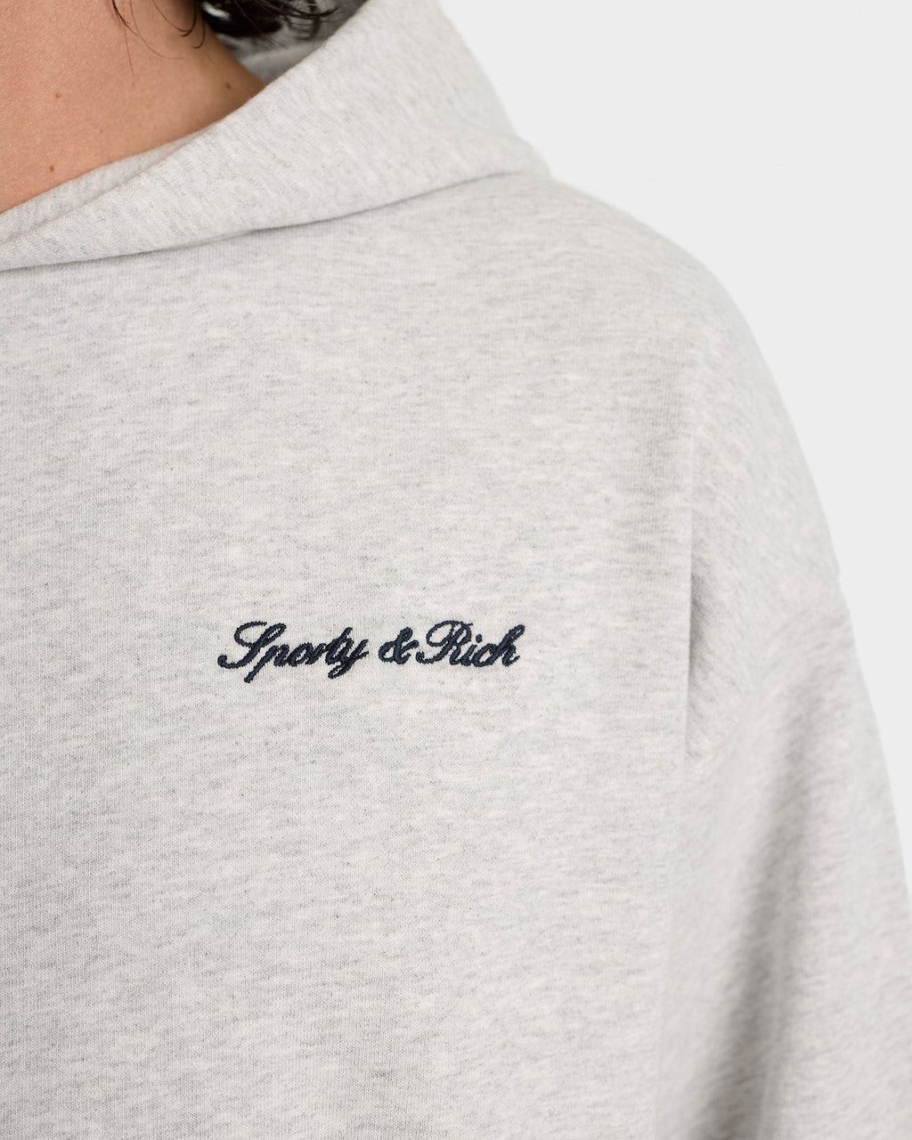 Syracuse Embroidered Hoodie - Heather Gray/Navy