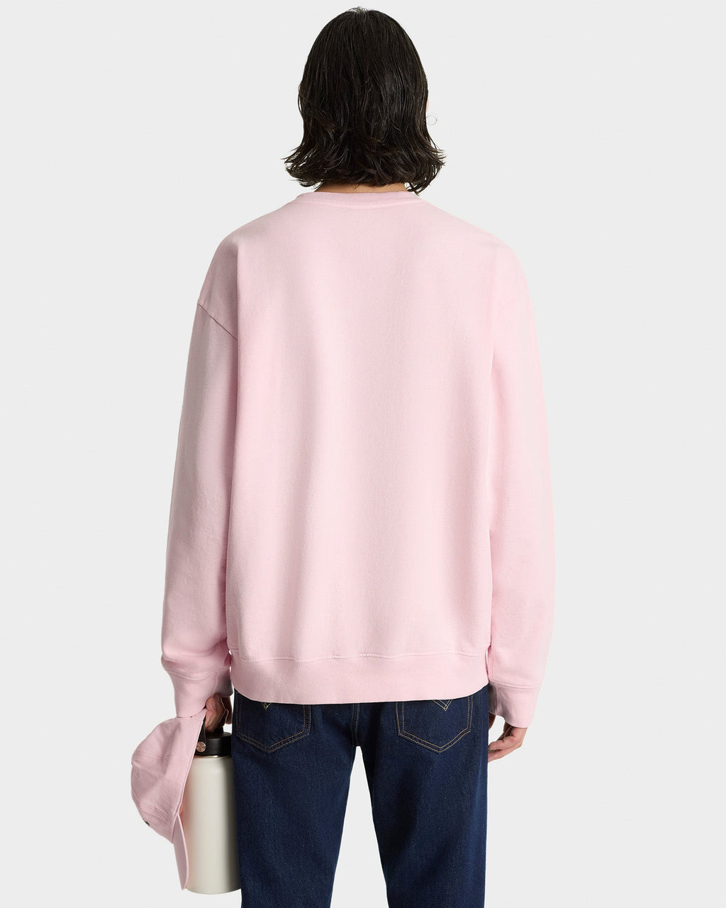 Syracuse Embroidered Crewneck - Pink Dolphin/Navy