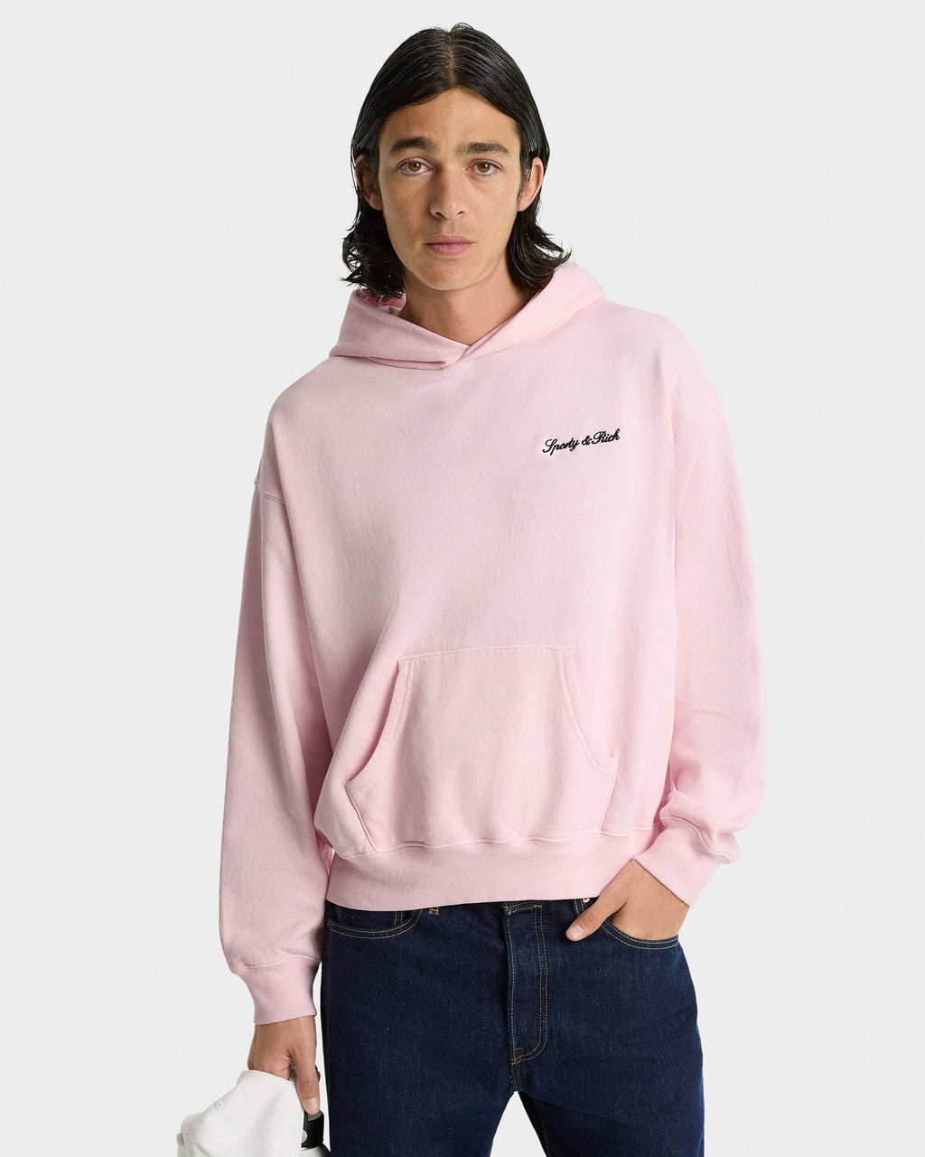 Syracuse Embroidered Hoodie - Pink Dolphin