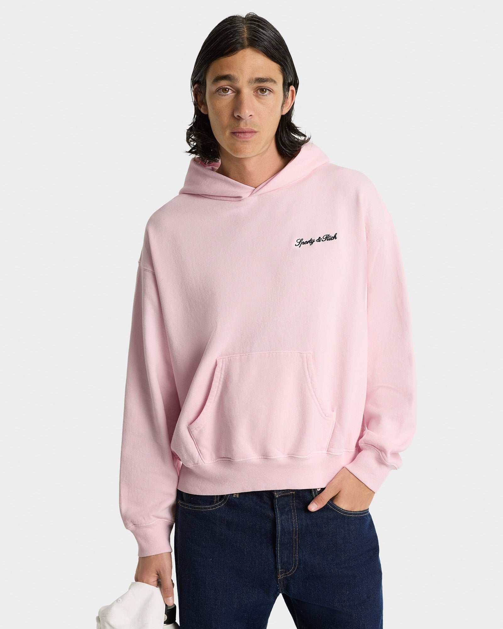 Syracuse Embroidered Hoodie - Pink Dolphin
