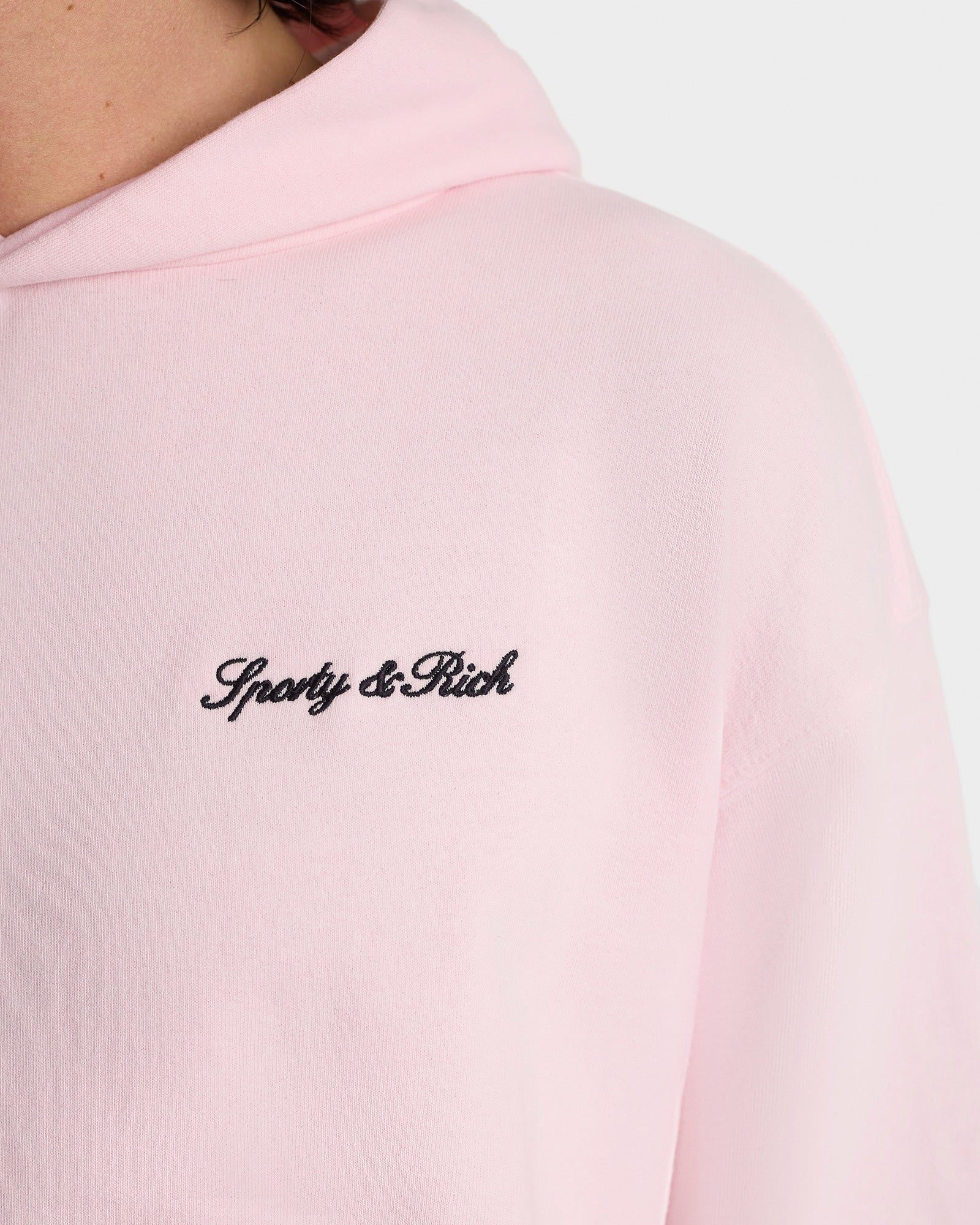 Syracuse Embroidered Hoodie - Pink Dolphin