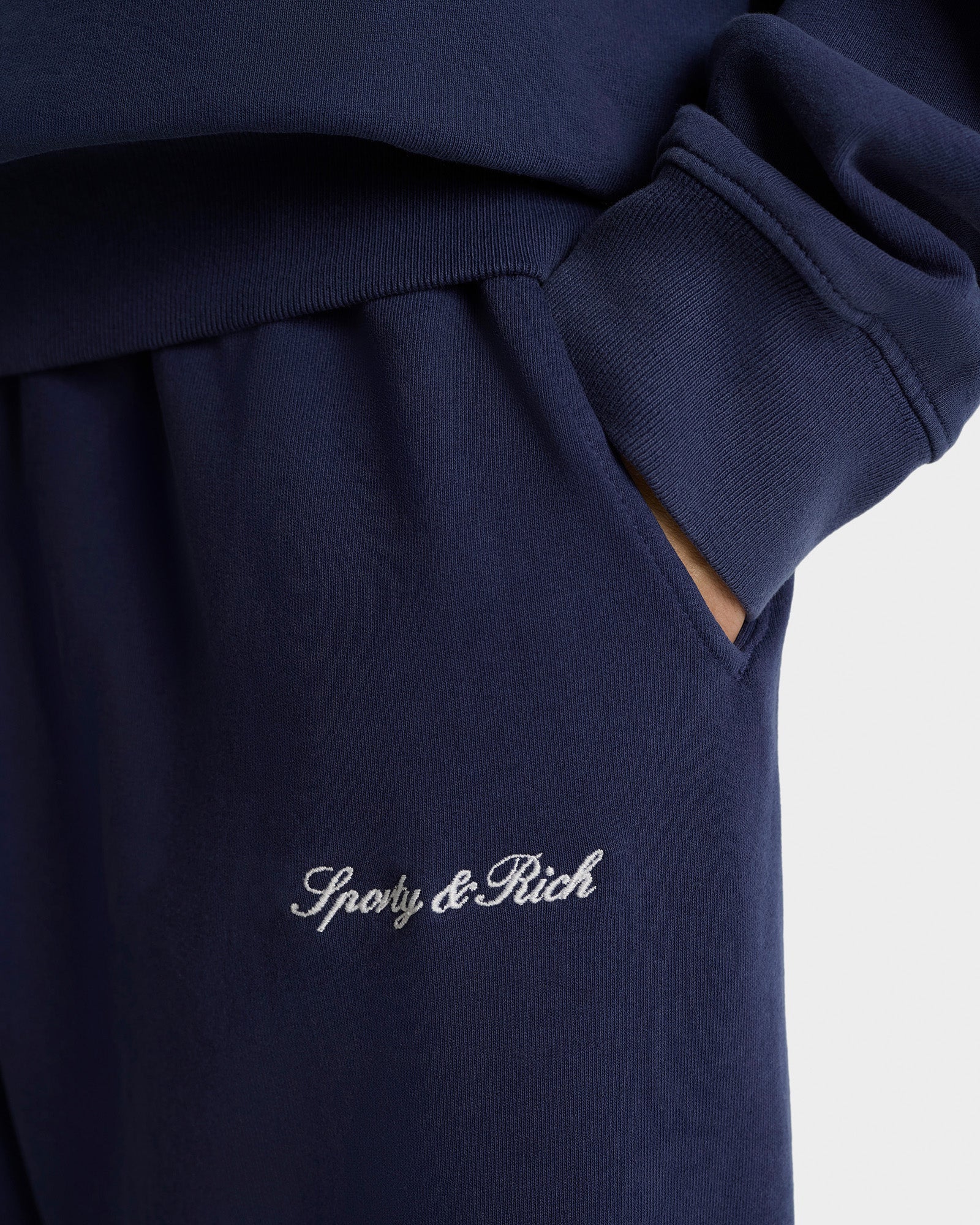 Syracuse Embroidered Crewneck - Navy/White
