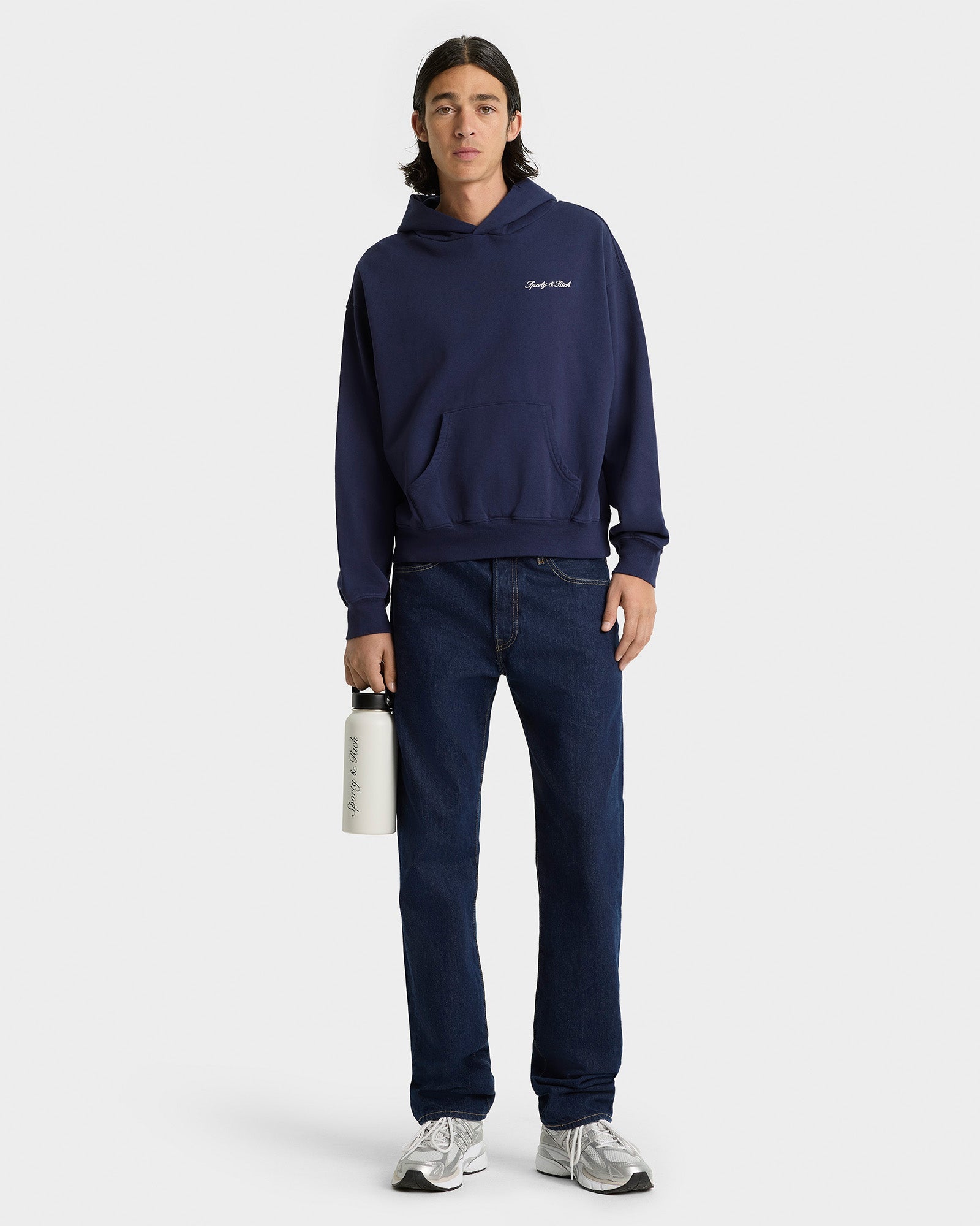 Syracuse Embroidered Hoodie - Navy/White