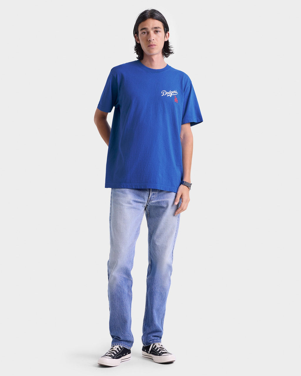 Dodgers Serif T-Shirt - Team Blue/White