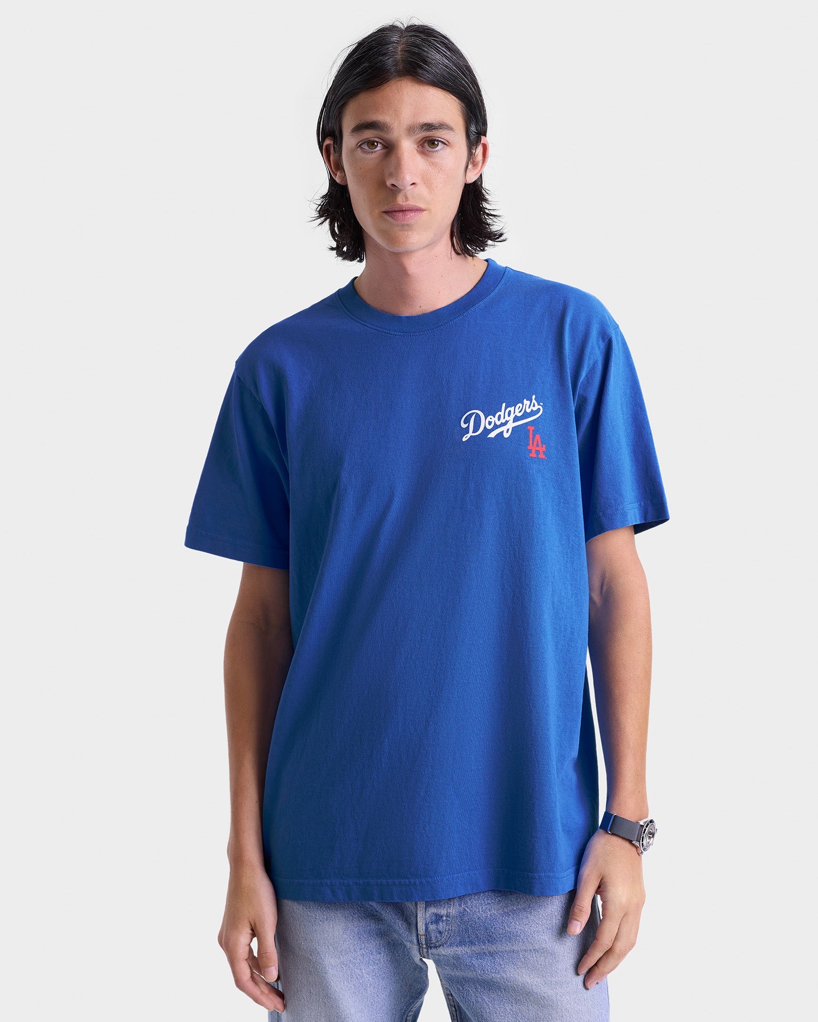 Dodgers Serif T-Shirt - Team Blue/White