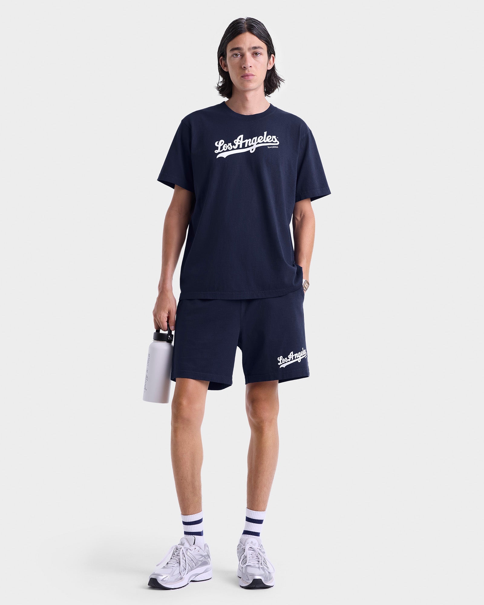 Dodgers Gym Short - Navy/White