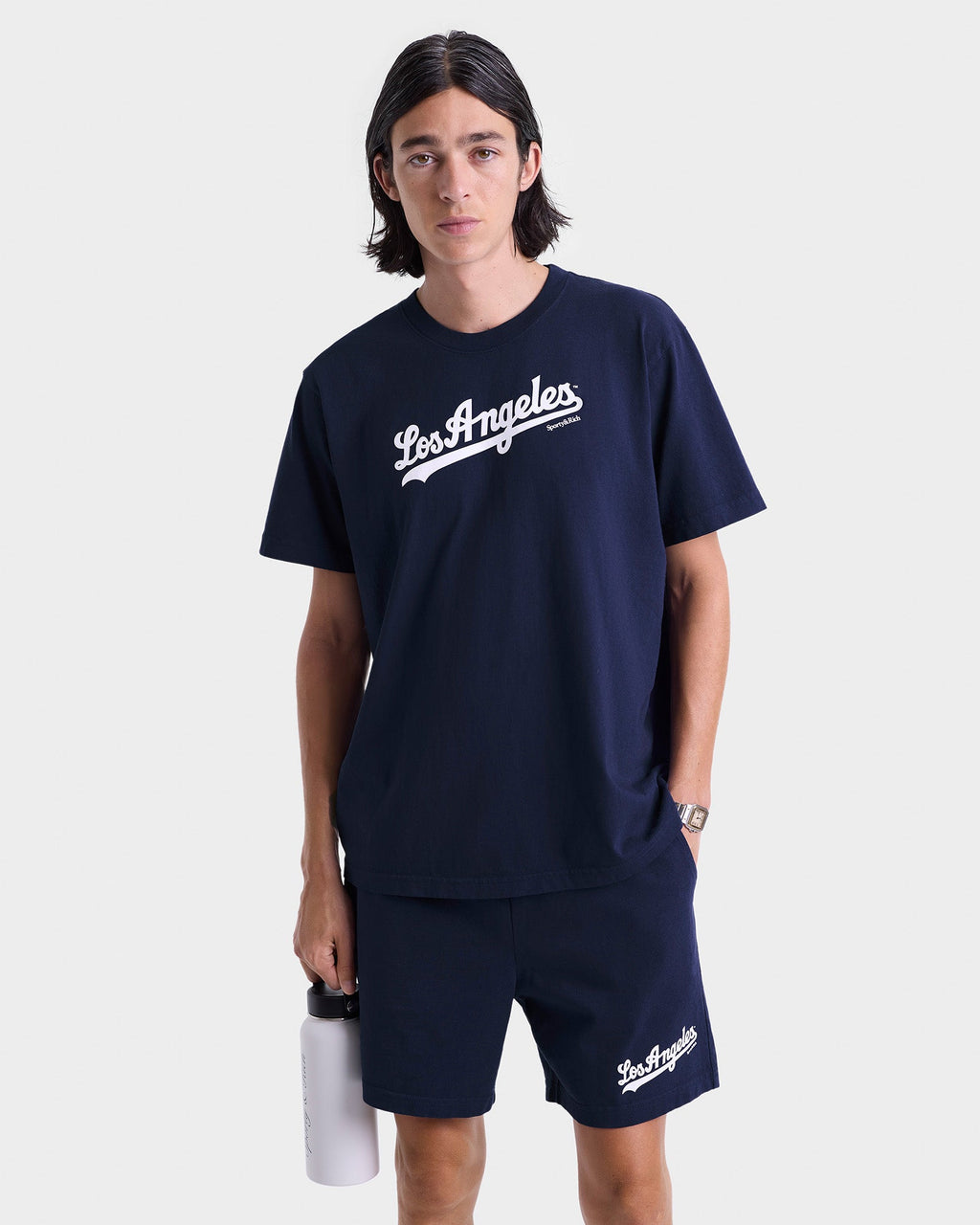 Dodgers Gym Short - Navy/White
