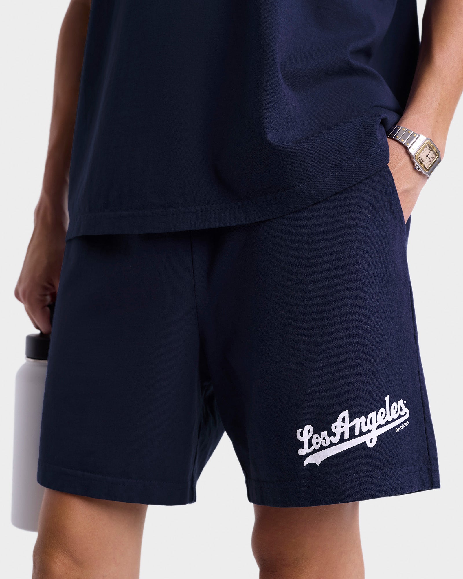 Dodgers Gym Short - Navy/White