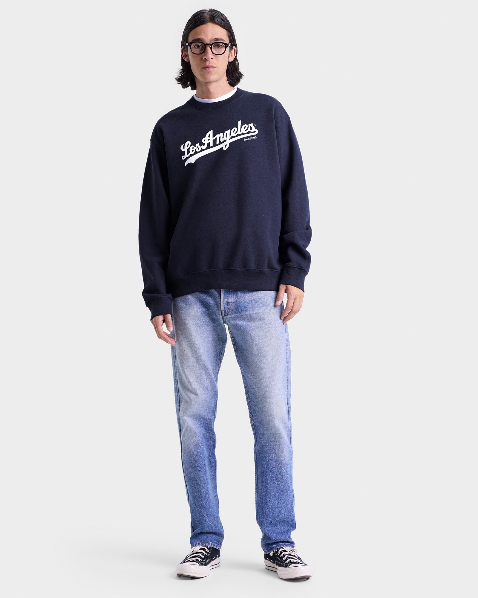Dodgers Crewneck - Navy/White