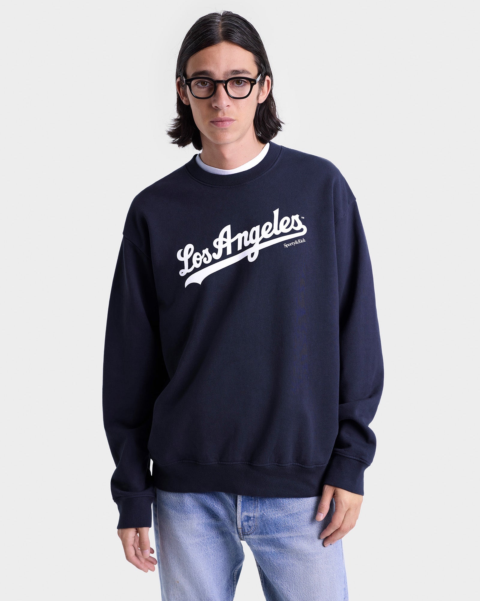 Dodgers Crewneck - Navy/White