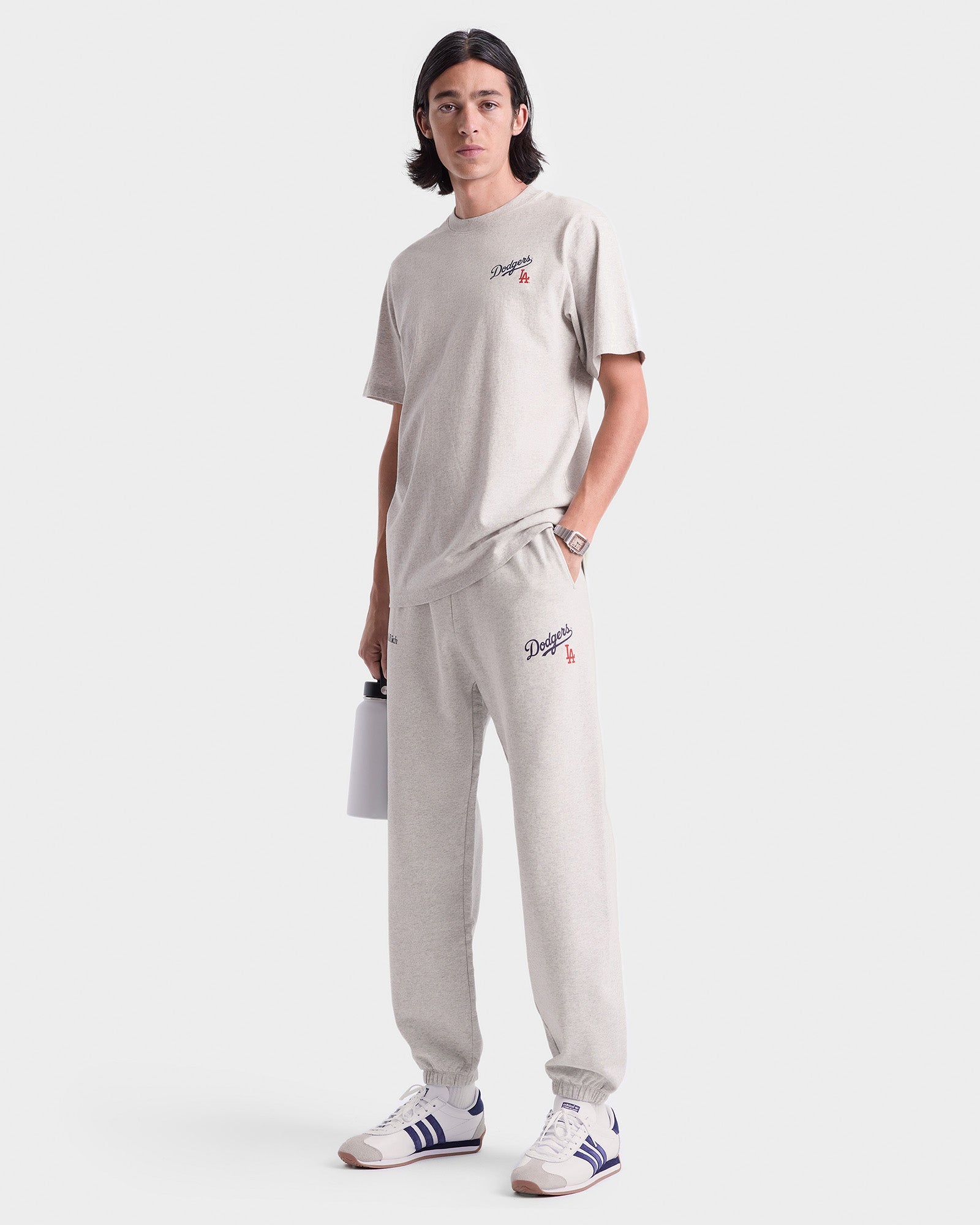 Dodgers Serif Sweatpant - Heather Gray/Navy