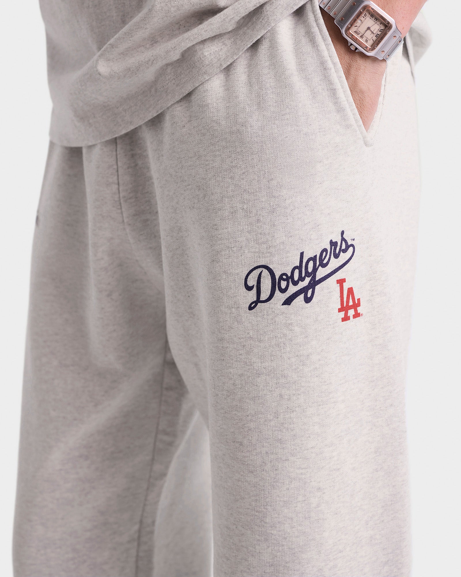 Dodgers Serif Sweatpant - Heather Gray/Navy