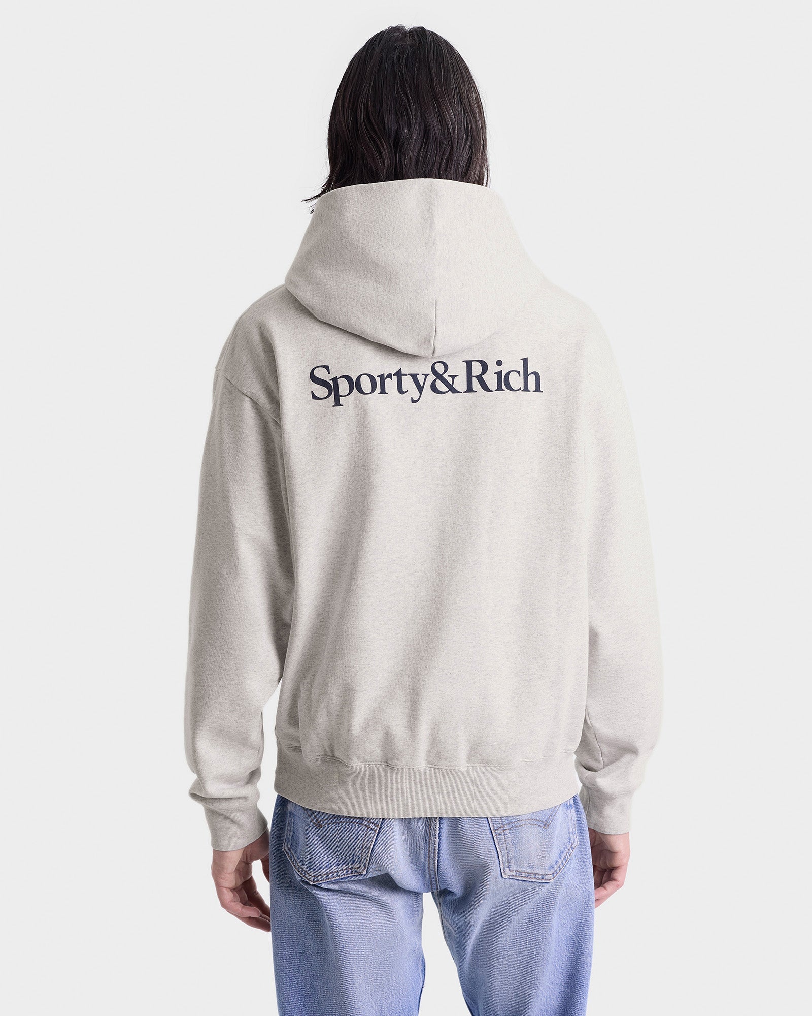 Dodgers Serif Hoodie - Heather Gray/Navy
