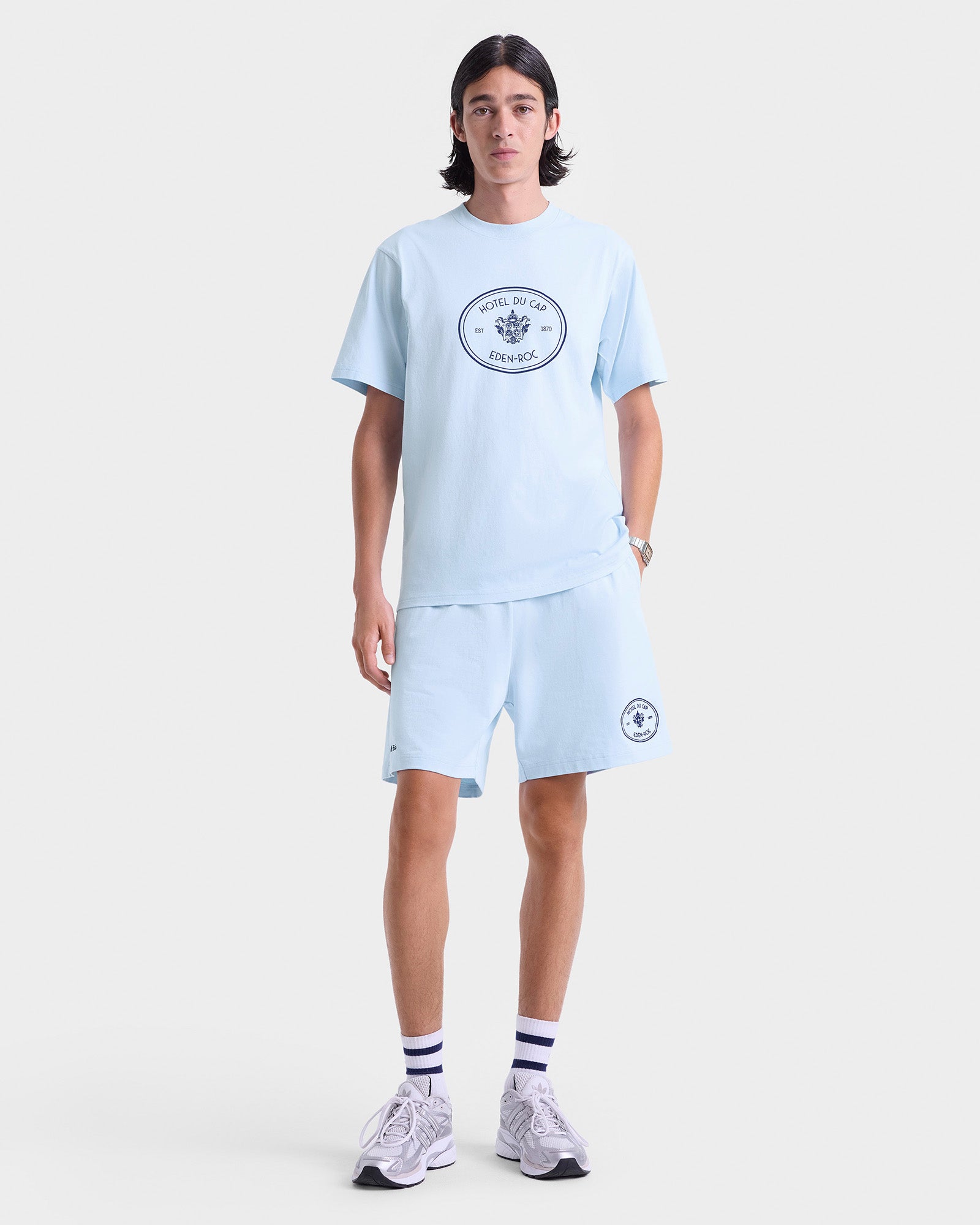 Eden Crest T-Shirt - Ciel/Navy